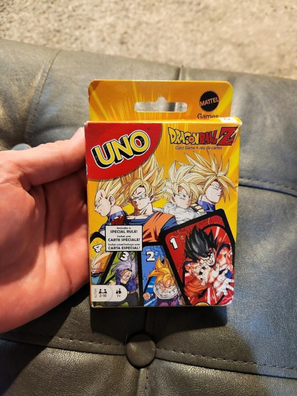 UNO Dragon Ball Z UNO Card Game Yellow & Red Like New